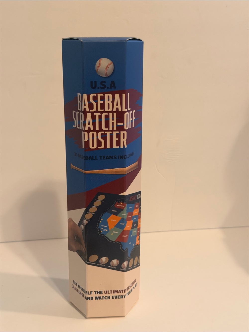 USA Baseball MLB Teams Scratch Off Poster- NEW